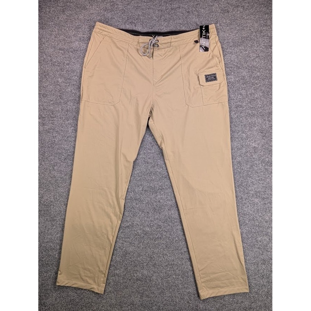 Anetik Performance Tech Pants Mens 40 Khaki  ROAM TECH Cooling UPF30 Lightweight